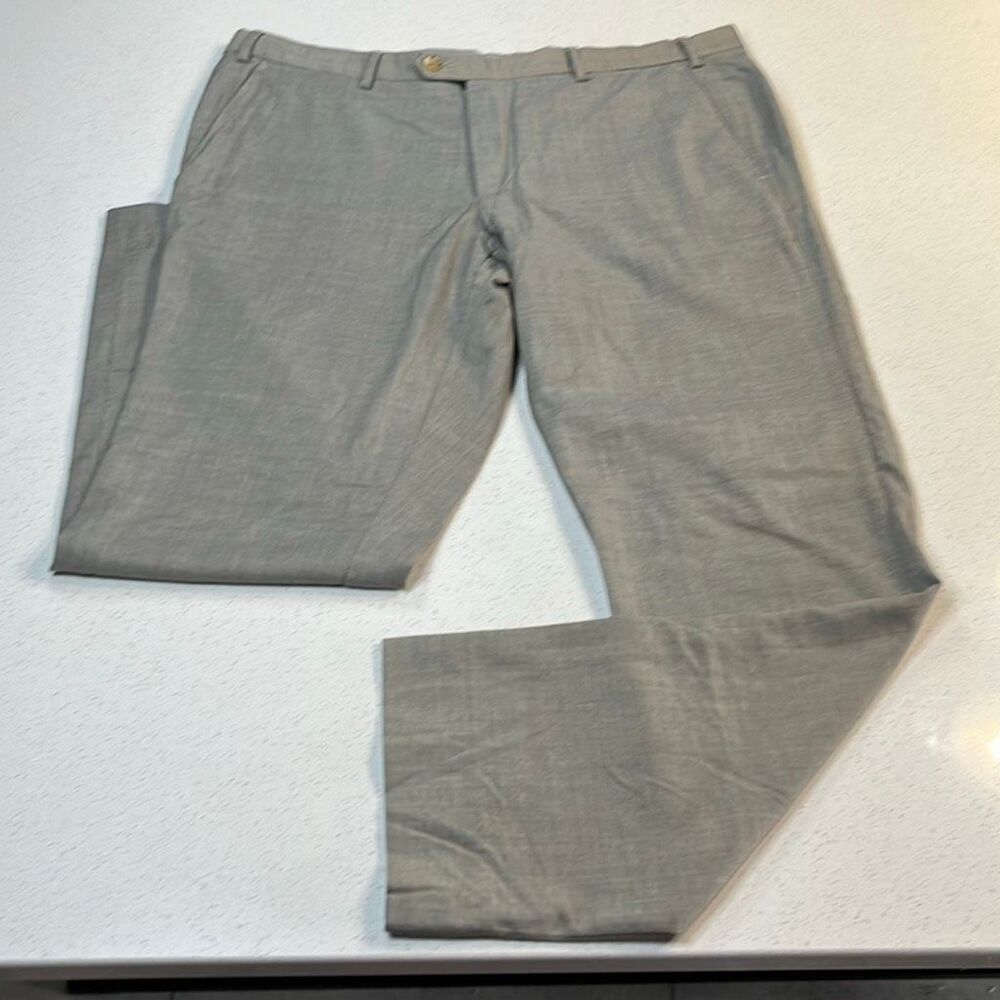 Peter Millar Collection Pants Mens 38x32 Gray 100% Wool Dress Trousers Romania